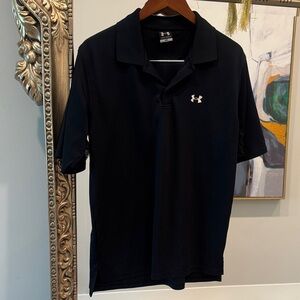 Under Armour Black Polo with White Logo
